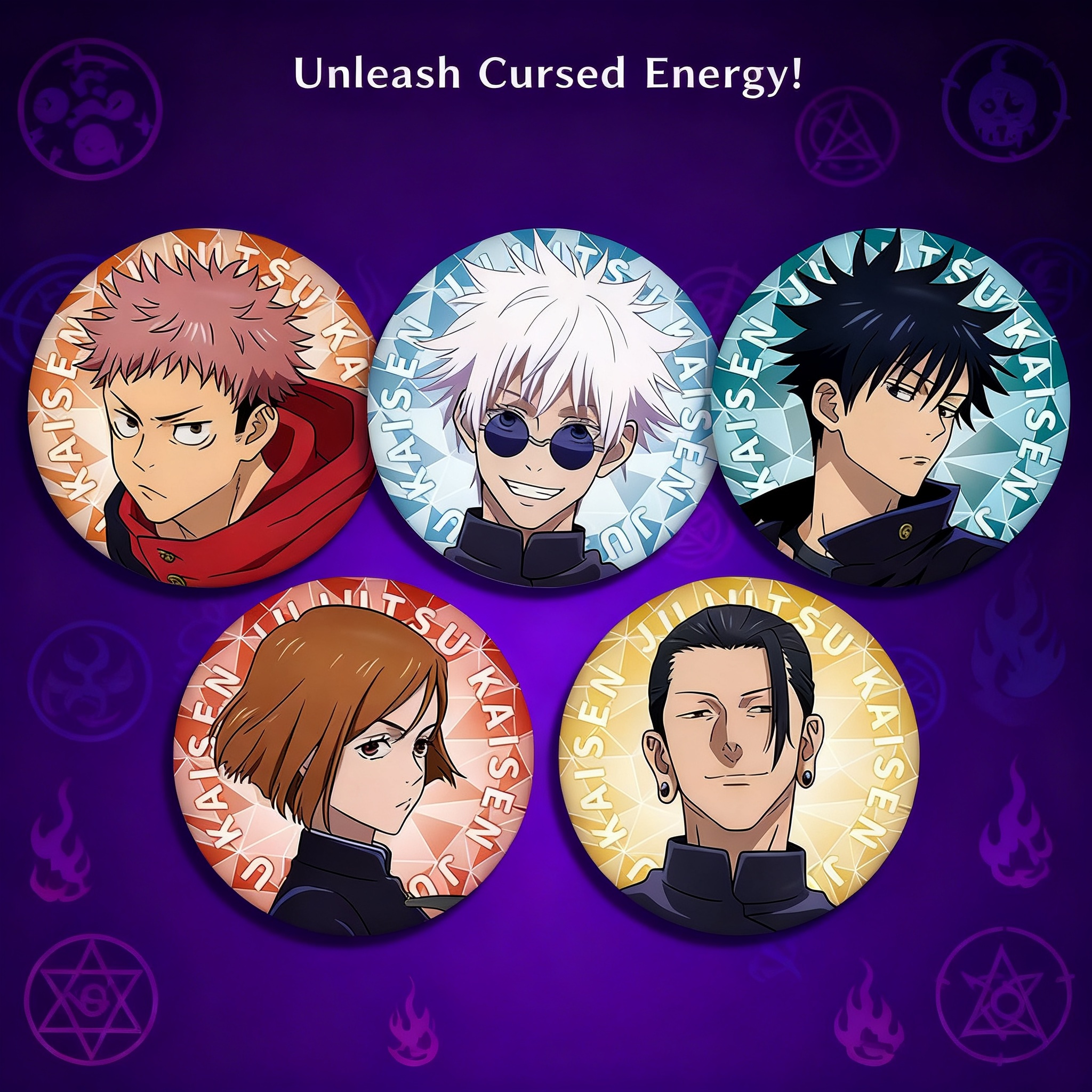 Anime Jujutsu Kaisen Merchandise - Anime Badge Jujutsu Kaisen 58 Smooth