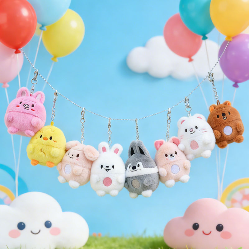 Anime Merchandise Usa - Straykids keychain egg skzoo rabbit fur