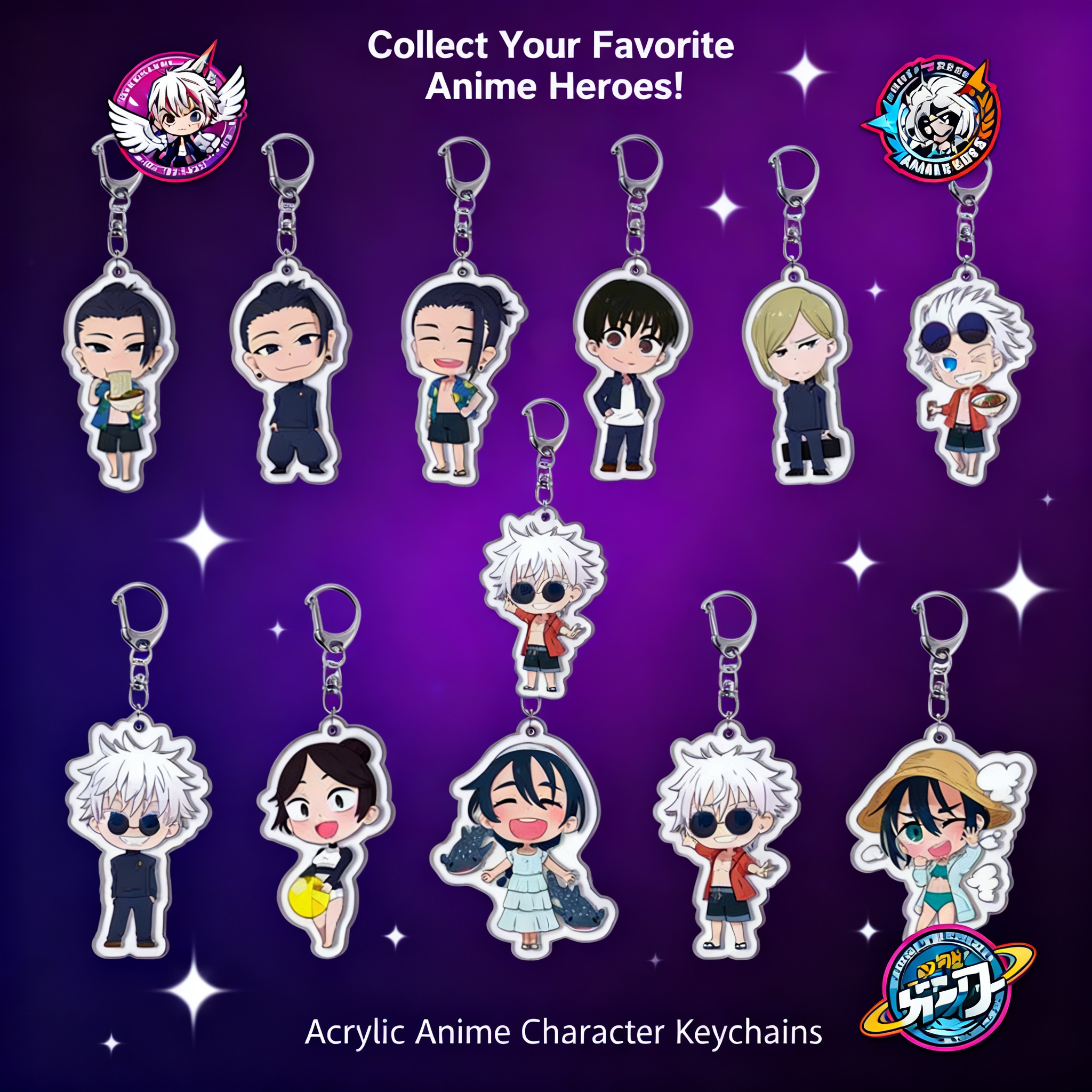 Anime Jujutsu Kaisen Merchandise - Chainsaw Man Jujutsu Kaisen Acrylic Keychain