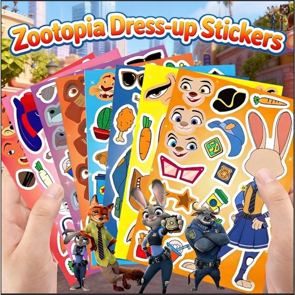 8pcs Zootopia Dress-Up Sticker - Anime Merchandise Dress recensie en prijs