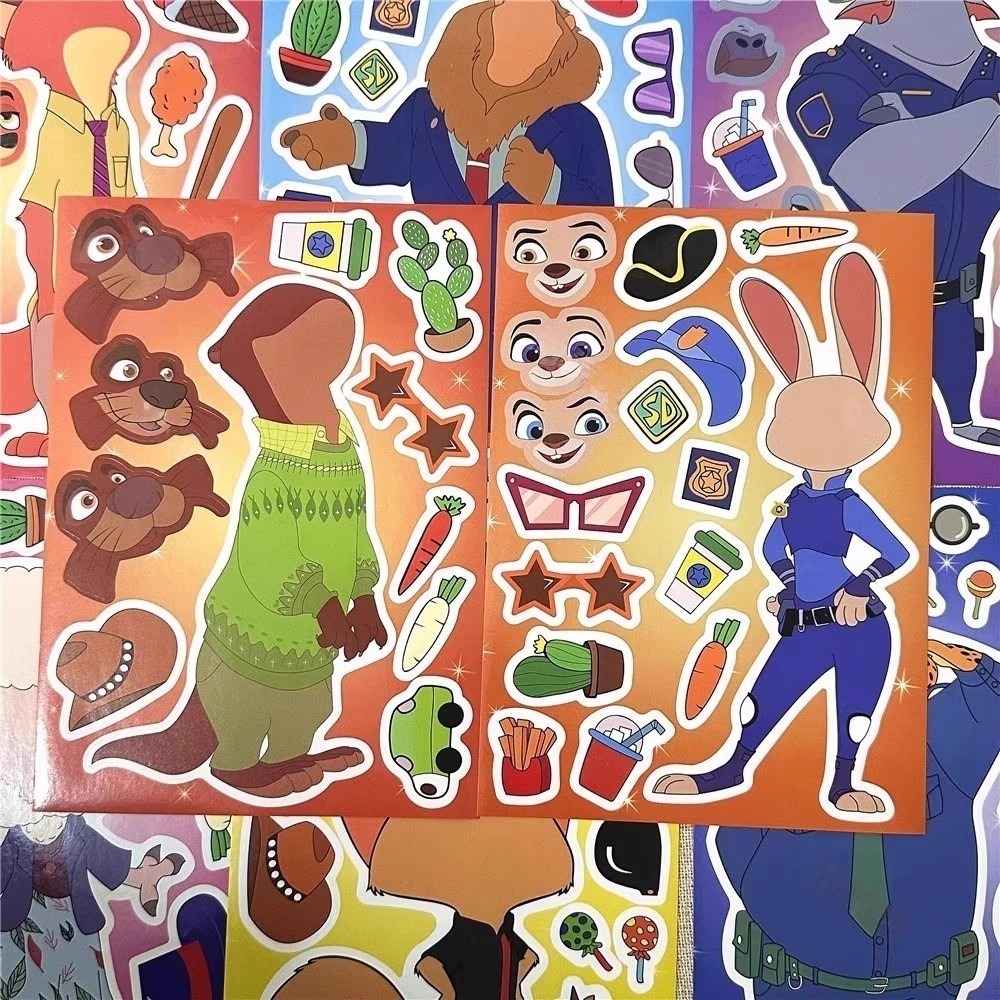 8pcs Zootopia Dress-Up Sticker - Anime Merchandise Dress recensie en prijs