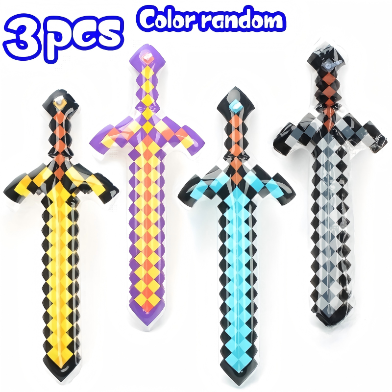 3Pcs Pixel Style Inflatable Sw - Cosplay Prop Sword recensie en prijs